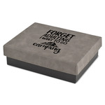 Camping Quotes & Sayings Small Gift Box w/ Engraved Leather Lid