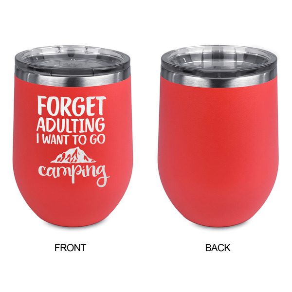 Camping Quotes & Sayings Stainless Wine Tumblers - Coral - Single Sided - Approval