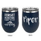 Camping Quotes & Sayings Stainless Wine Tumblers - Navy - Double Sided - Approval