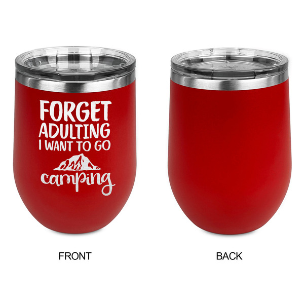 Camping Quotes & Sayings Stainless Wine Tumblers - Red - Single Sided - Approval