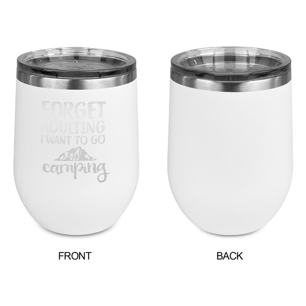 Camping Quotes & Sayings Stainless Wine Tumblers - White - Single Sided - Approval