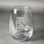 Camping Quotes & Sayings Stemless Wine Glass (Single)