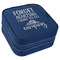 Camping Quotes & Sayings Travel Jewelry Boxes - Leather - Navy Blue - Angled View