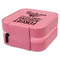 Camping Quotes & Sayings Travel Jewelry Boxes - Leather - Pink - View from Rear