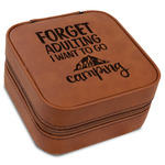 Camping Quotes & Sayings Travel Jewelry Box - Leather