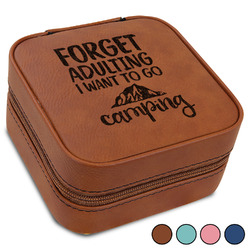 Camping Quotes & Sayings Travel Jewelry Box - Leather