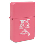 Camping Quotes & Sayings Windproof Lighter - Pink - Double Sided