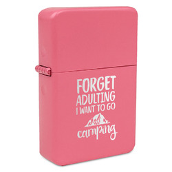 Camping Quotes & Sayings Windproof Lighter - Pink - Double Sided