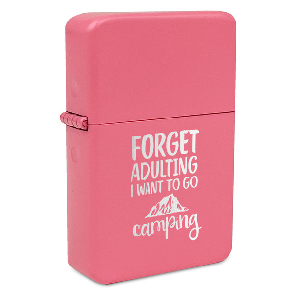 Camping Quotes & Sayings Windproof Lighters - Pink - Front/Main