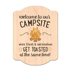 Camping Quotes & Sayings Genuine Maple or Cherry Wood Sticker