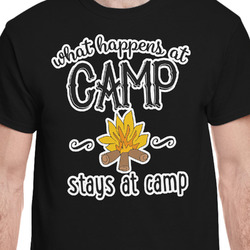 Camping Sayings & Quotes (Color) T-Shirt - Black - XL