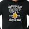 Camping Sayings & Quotes (Color) Black Hoodie on Model - CloseUp