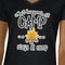 Camping Sayings & Quotes (Color) Black V-Neck T-Shirt on Model - CloseUp