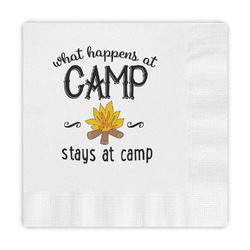 Camping Sayings & Quotes (Color) Embossed Decorative Napkins