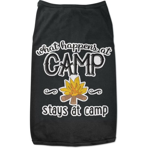 Custom Camping Sayings & Quotes (Color) Black Pet Shirt - S