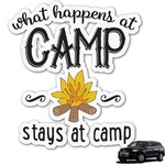 Camping Sayings & Quotes (Color) Graphic Car Decal (Personalized)