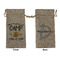 Camping Sayings & Quotes (Color) Large Burlap Gift Bags - Front & Back