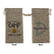 Camping Sayings & Quotes (Color) Large Burlap Gift Bag - Front & Back