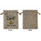 Camping Sayings & Quotes (Color) Medium Burlap Gift Bag - Front Approval