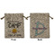 Camping Sayings & Quotes (Color) Medium Burlap Gift Bag - Front and Back