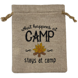 Camping Sayings & Quotes (Color) Burlap Gift Bag