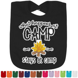 Camping Sayings & Quotes (Color) Baby Bib - 14 Bib Colors (Personalized)
