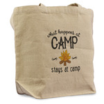 Camping Sayings & Quotes (Color) Reusable Cotton Grocery Bag - Single