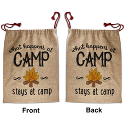 Camping Sayings & Quotes (Color) Santa Sack - Front & Back