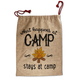 Camping Sayings & Quotes (Color) Santa Sack - Front