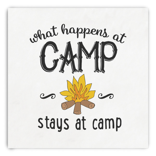 Custom Camping Sayings & Quotes (Color) Paper Dinner Napkins