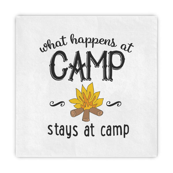 Custom Camping Sayings & Quotes (Color) Standard Decorative Napkins