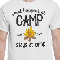 Camping Sayings & Quotes (Color) T-Shirt - White - Small