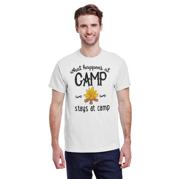 Custom Camping Sayings & Quotes (Color) T-Shirt - White - Medium