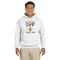 Camping Sayings & Quotes (Color) White Hoodie on Model - Front