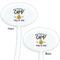 Camping Sayings & Quotes (Color) White Plastic 7" Stir Stick - Double Sided - Oval - Front & Back