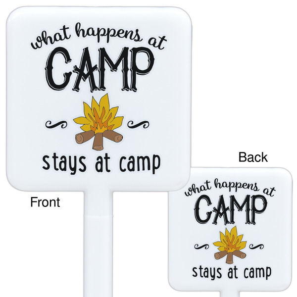 Camping Sayings & Quotes (Color) White Plastic Stir Stick - Double Sided - Approval
