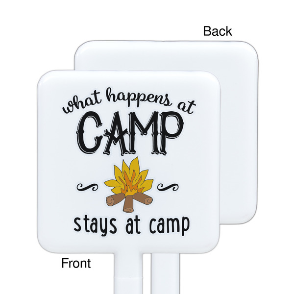 Camping Sayings & Quotes (Color) White Plastic Stir Stick - Single Sided - Square - Approval