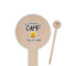Camping Sayings & Quotes (Color) Wooden 6" Food Pick - Round - Closeup