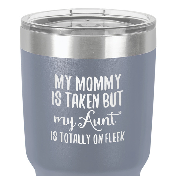 Aunt Quotes and Sayings 30 oz Stainless Steel Ringneck Tumbler - Grey - Close Up