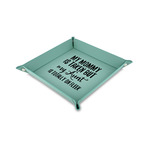 Aunt Quotes and Sayings 6" x 6" Teal Faux Leather Valet Tray