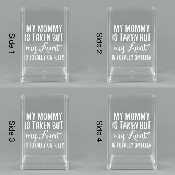 Aunt Quotes and Sayings Acrylic Pen Holder - All Sides