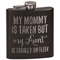 Aunt Quotes and Sayings Black Flask - Engraved Front