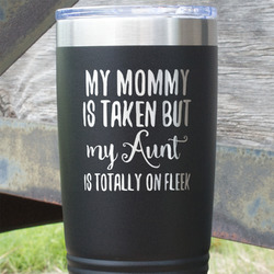 Aunt Quotes and Sayings 20 oz Stainless Steel Tumbler - Black - Double Sided