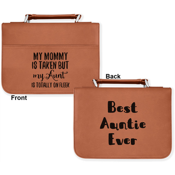 Aunt Quotes and Sayings Cognac Leatherette Bible Covers - Large Double Sided Apvl