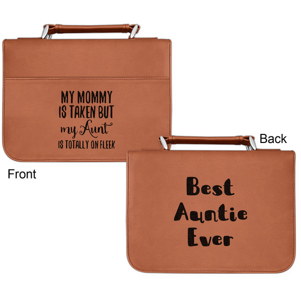 Aunt Quotes and Sayings Cognac Leatherette Bible Covers - Small Double Sided Apvl