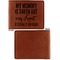 Aunt Quotes and Sayings Cognac Leatherette Bifold Wallets - Front and Back Single Sided - Apvl
