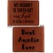Aunt Quotes and Sayings Cognac Leatherette Bifold Wallets - Front and Back