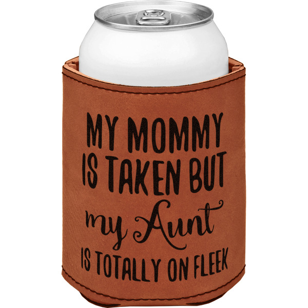 Aunt Quotes and Sayings Cognac Leatherette Can Sleeve - Single Front