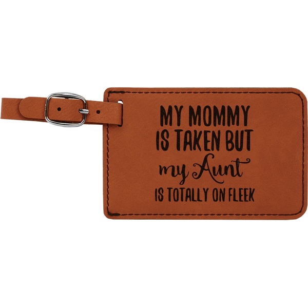 Custom Aunt Quotes and Sayings Leatherette Luggage Tag