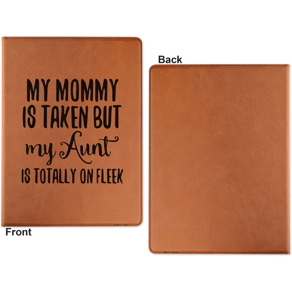 Aunt Quotes and Sayings Cognac Leatherette Portfolios with Notepad - Large - Single Sided - Apvl